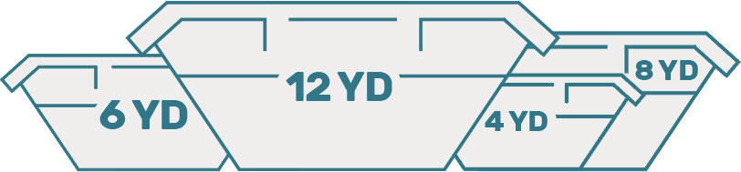 Front view of a skip on a residential street representing skip hire services